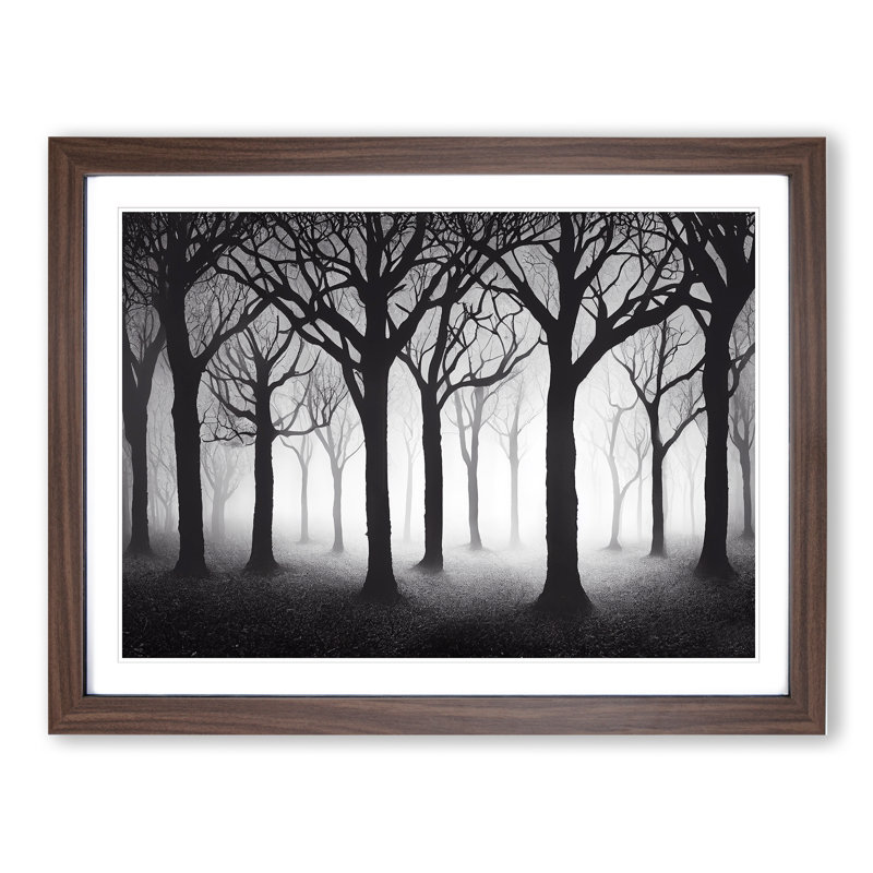 Contoured Forest - Framed Print, 46cm H x 64cm W x 2cm D, Walnut