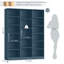 Ensemble de 2 grandes bibliothèques de rangement en bois de 74 po x 59 po x H 74 po-130076529