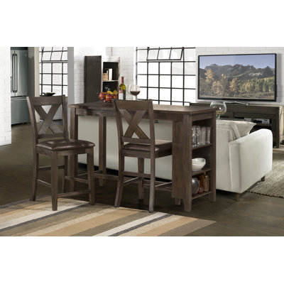 Demmer 2 - Person Trestle Dining Set