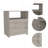 Nightstand Cuarzz, One Cabinet, Light Gray Finish-1015164678