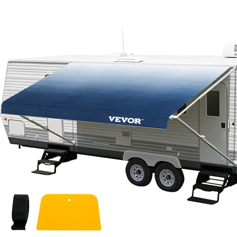 VEVOR 240cm D Vinyl Cover Retractable Fabric Replacement, 0.2cm H x 524cm W x 240cm D, Blue