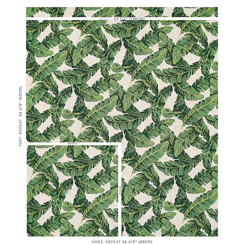 Tropical Leaf Épinglé Fabric