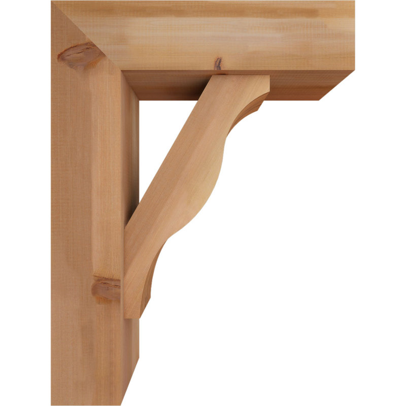 Support Funston Block avec support décalé, 32 x 24, Cèdre rouge occidental de l 7 1/2 po (lisse)