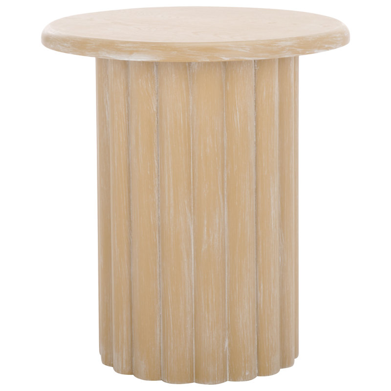 Table de bout Oblak Monka, Blanc décoloré