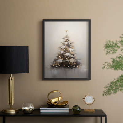 Art des Fêtes de Noël - série 2 - CEC XXXVII, reproduction d'art encadrée - bois massif