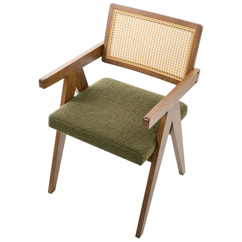 49cm H Polyester Upholstered Full Back Accent, Green
