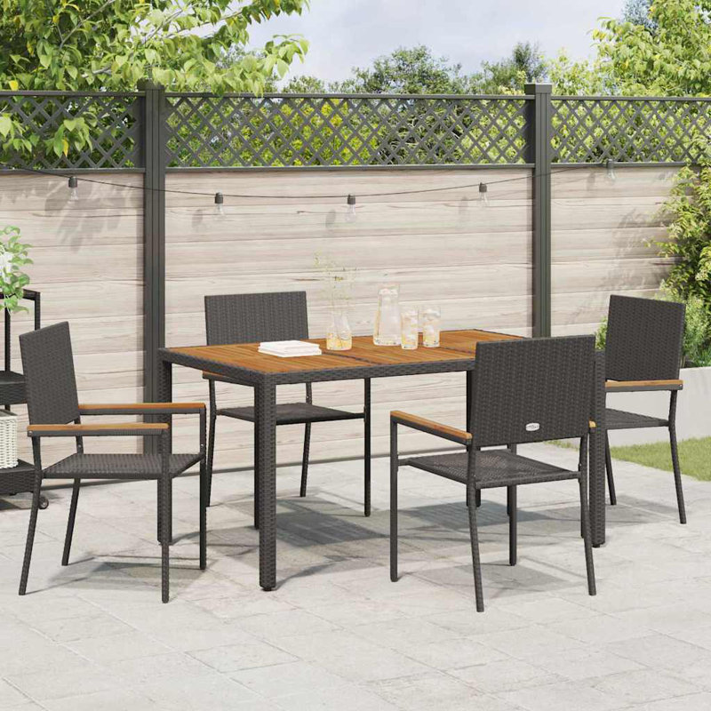 Patio Dining Armchair, Black