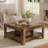 39.5" Square Coffee Table with 2-Tier Storage for Living Room-926471136