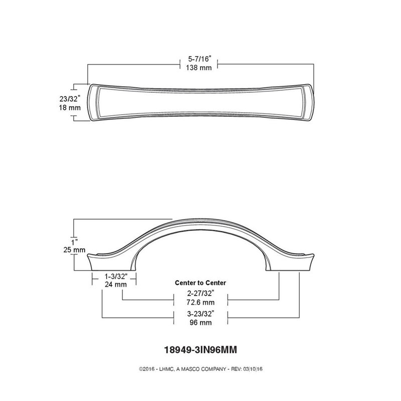 Satin Nickel Classic Bar Cabinet Pull with Mounting Hardware