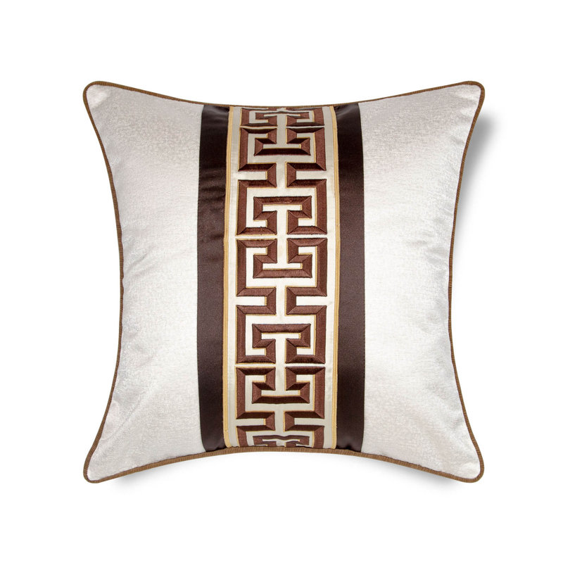 Housse de coussin réversible géométrique en chenille