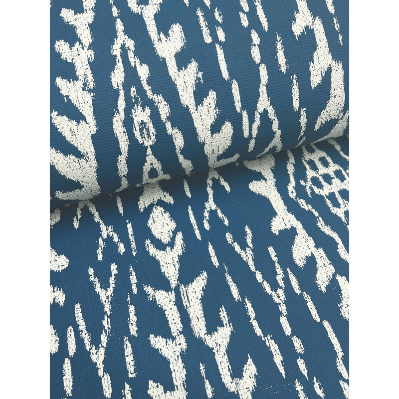 Rousseau Geometric Wallpaper Roll, Blue