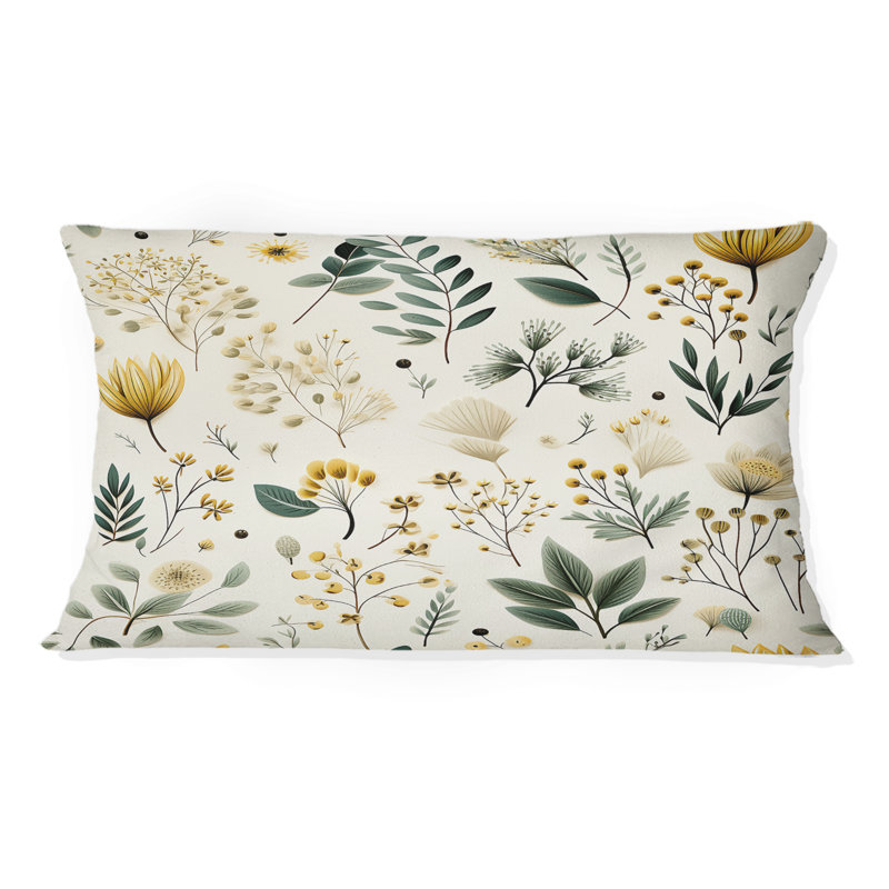 Botanical Neutrals Boho Pattern - Botanical Printed Throw Pillow