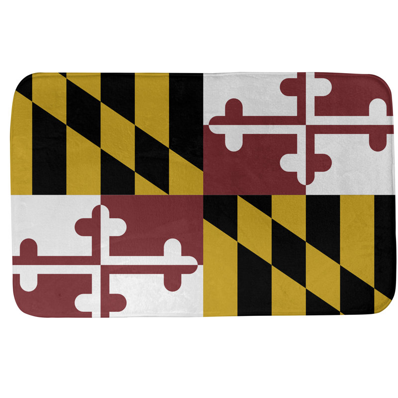 Tapis pour salle de bain à drapeau maryland Fawcett, l 17 po x L 24 po