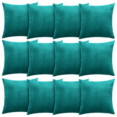 Aspire Homeware Embossed Square Velvet Cushion Cover