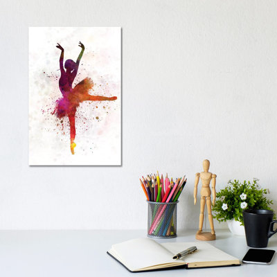 Ballerina Dancing VIII 1 Piece Wrapped Canvas Painting