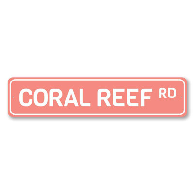 Coral Reef Road Custom Aluminum Sign