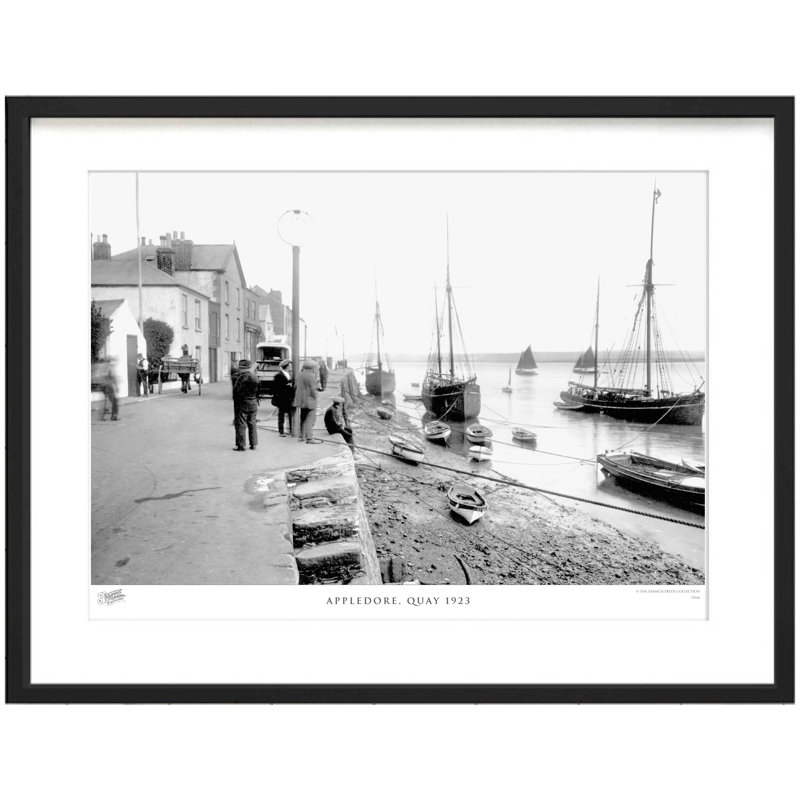 Appledore, Quay 1923 - Single Picture Frame Print, 28cm H x 36cm W x 2.3cm D