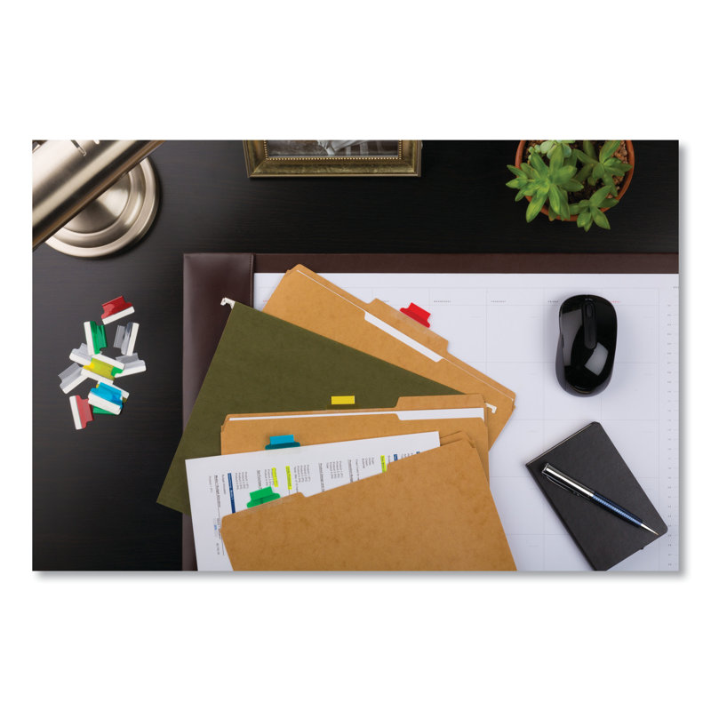 Pattes auto-adhésives avec insertions imprimables blanches, 1 pouce, 25/paquet