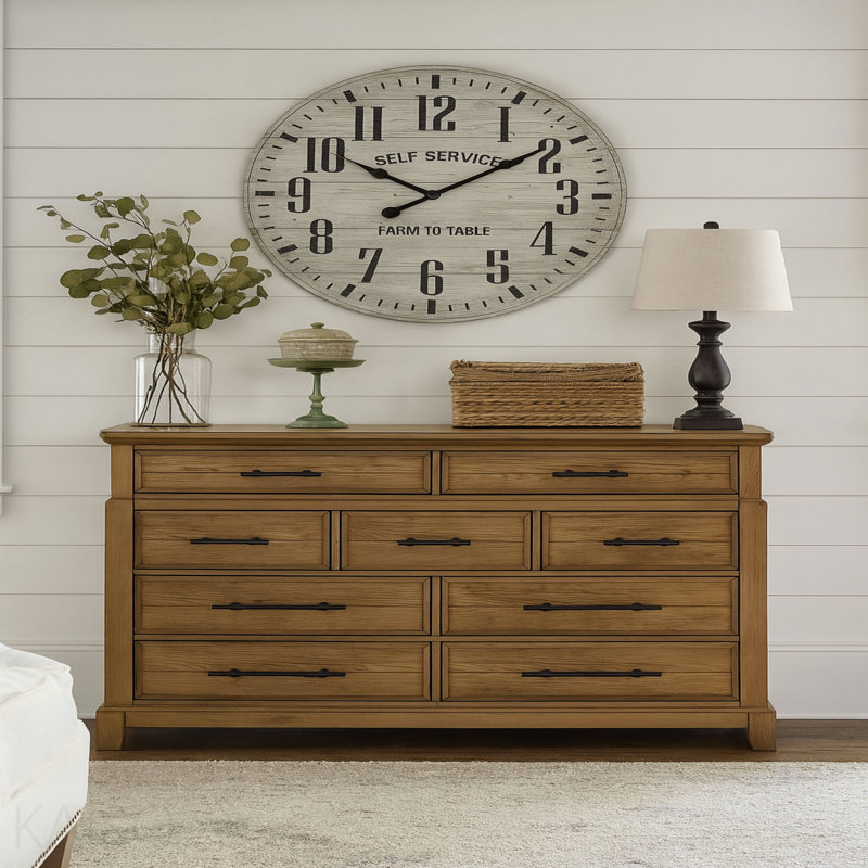 Commode 9 tiroirs - Finition caramel