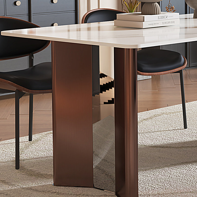 Light Luxury Durable Rock Dining Table Sets., 29.53"H x 55.12"L x 31.5"W