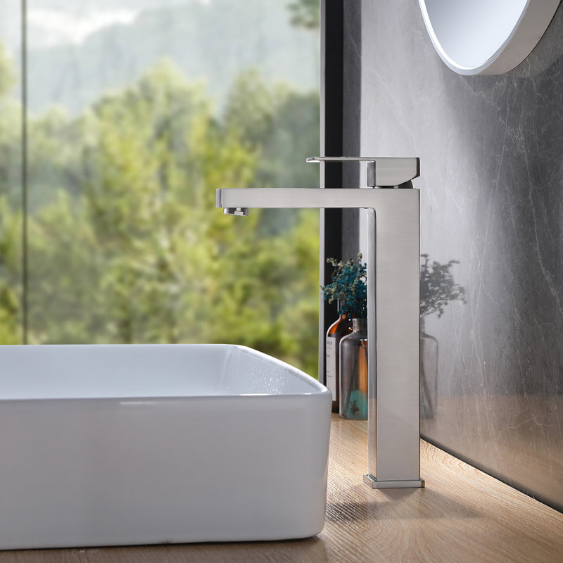 Robinet de salle de bain vasque, Nickel brossé