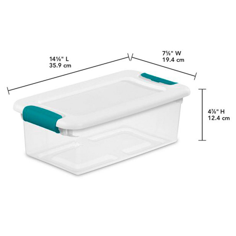 IRIS USA 32 Qt Clear Plastic Storage Box with Latches, 6 Pack