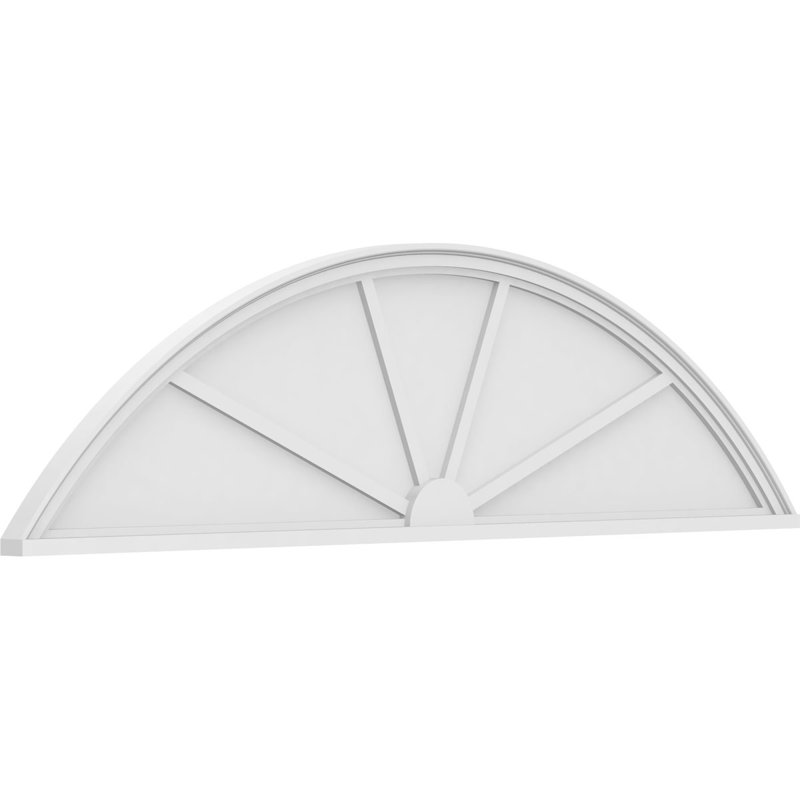 Fronton mixte en PVC de qualité architecturale à 4 branches, H 19 1/2 po x l 74 po x P 2 po