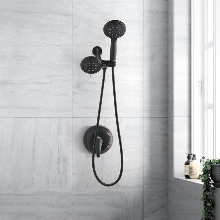 Classic High Pressure Single Handle 6 Function Rain Shower Head With Handheld Shower (Valve Included)