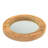 11" Brown Solid Wood Round Accent Mirror