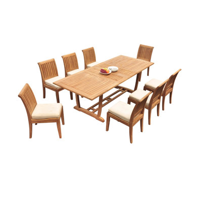 Keyone Outdoor 11 - Piece Teak Dining Set