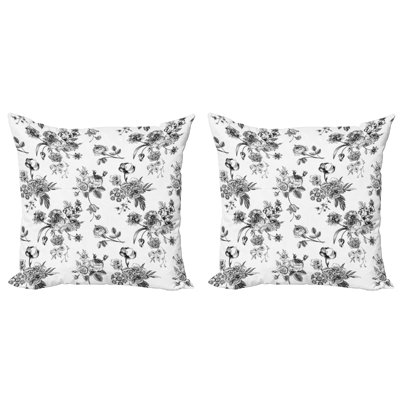 Ambesonne Floral Reversible Pillow Cover