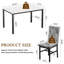 Ensemble de table de salle à manger 5 pièces avec 4 chaises de salle à manger rembourrées, plateau de table en faux marbre et ensemble de table de salle à manger robuste en métal de 5 pièces-1966246323