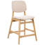Upholstered Counter Stool with Solid Wood Frame