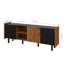 Meuble télé Mid-Century moderne avec 3 armoires, console multimédia pour téléviseur de 70 po ou moins, centre de divertissement et solution de rangement idéaux-2080332612