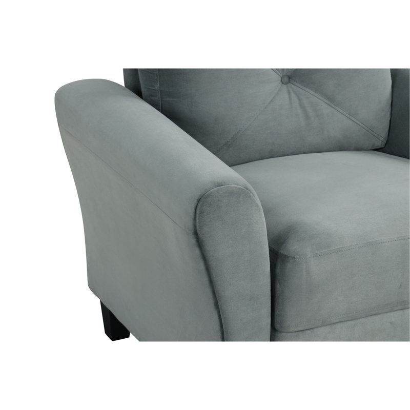 Comfortable Couch, Sectional Sofa, Modern Sofa, Gray, 32.75" H x 79.5" W x 33" D 