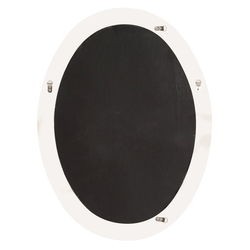 Borna Solid Wood Oval Mirror, Hot Pink