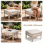 Ensemble de conversation en aluminium pour 5 personnes avec repose-pieds et coussins Harmonti-430717418