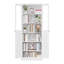 72" Metal Kitchen Pantry Cabinet with Doors & Shelves, Tall Heavy-Duty Adjustable Storage Organizer, Tool-Free Assembly Freestanding Cabinet for Living Room, Bathroom, White