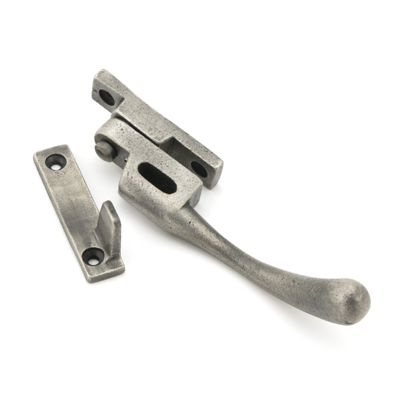 Night-Vent Peardrop Fastener Lock, Antique Pewter