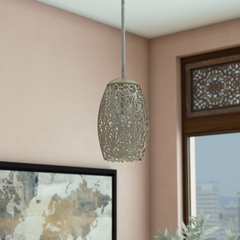 Luminaire suspendu cylindrique à 1 lumière Strattenburg