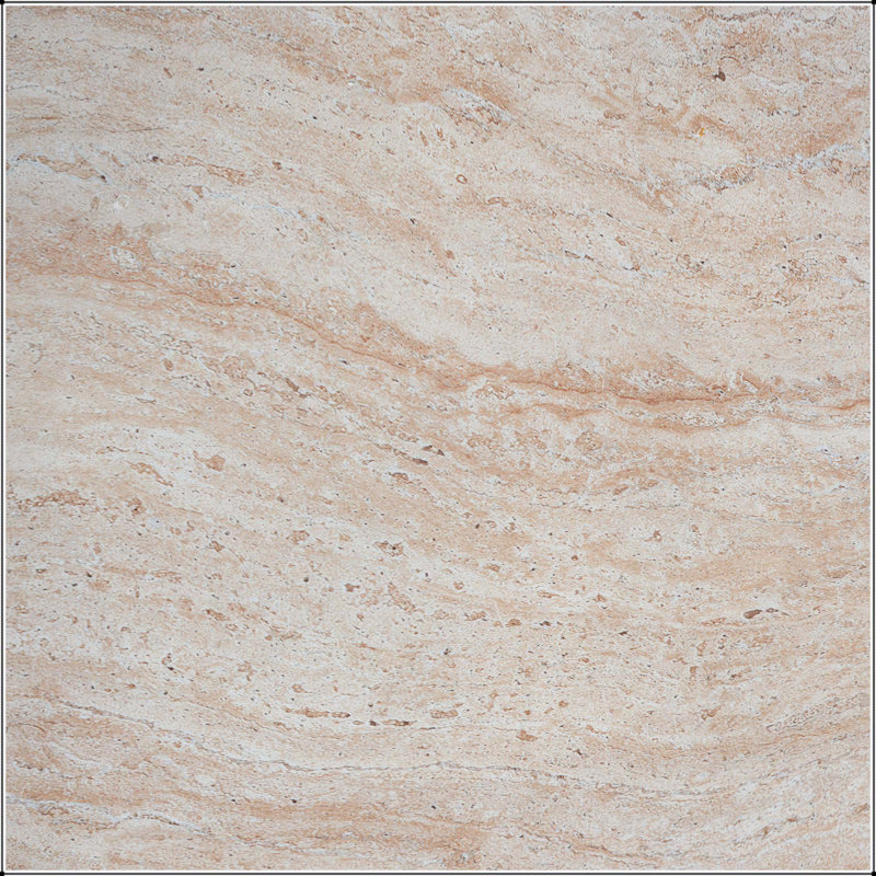 Table d'appoint intérieure / extérieure en béton léger avec finition en travertin élégant pour une utilisation polyvalente et durable