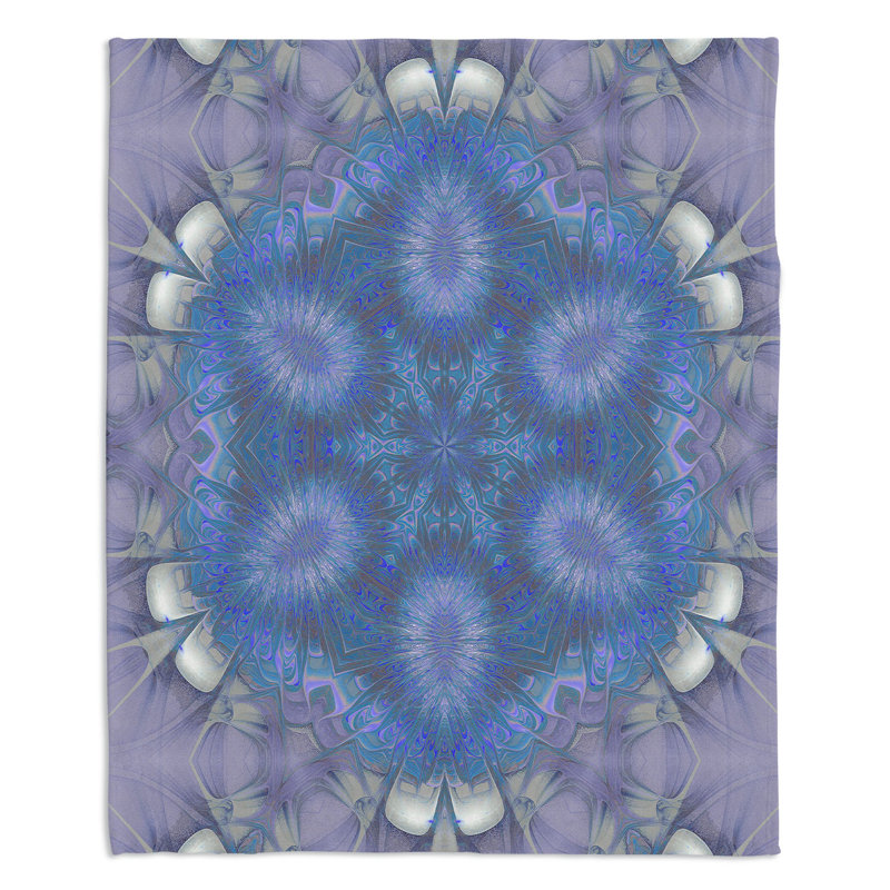  Jeté étoile frappée, l 51 po x L 60 po, bleu