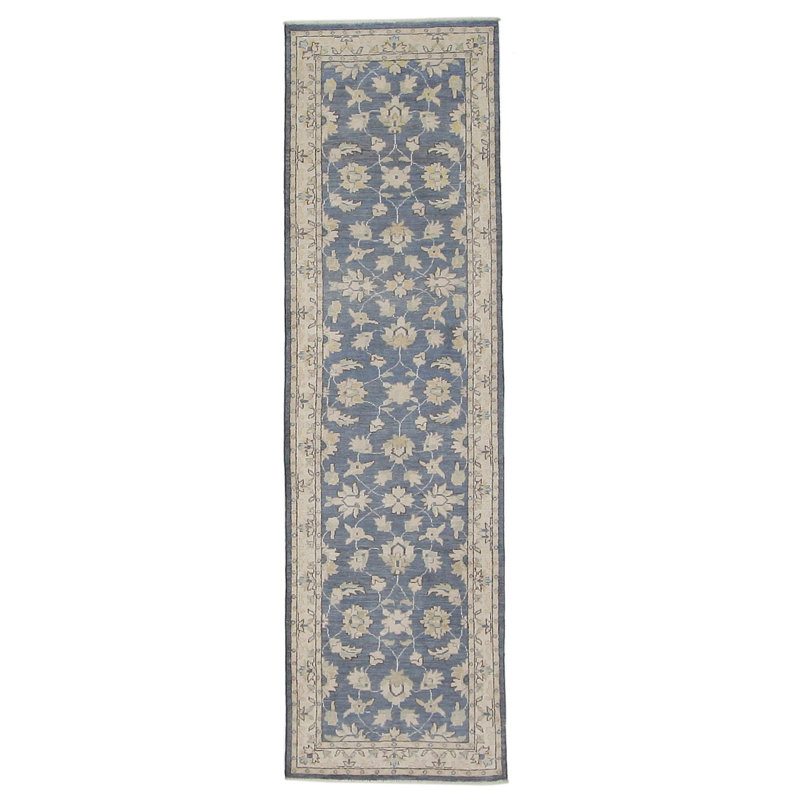 Davey Hand Knotted 3x9 Grey Runner