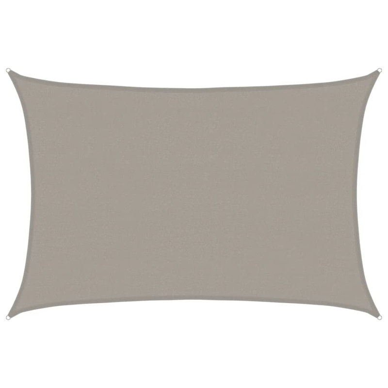 4m x 6m Rectangle Shade Sail, Grey