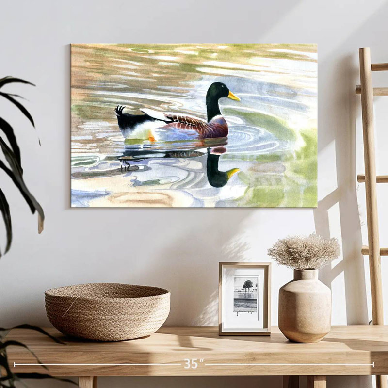 Brampt Duck Water Reflection, 16" H x 24" W