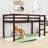 Twin Wooden Loft Bed With Ladder And Slats-402521269