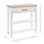 Table d'entrée avec console de style moderne avec tiroir et tablettes, construction robuste et grand rangement, blanc