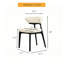 Ensemble de 2 chaises de salle à manger modernes entièrement assemblées, similicuir beige avec pieds en bois massif-1531751734-1540734535