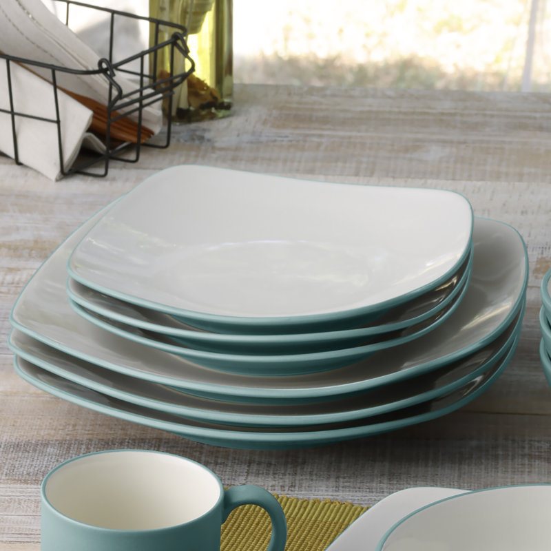 Noritake Colorwave Square Salad Plates, 8-1/4", Turquoise