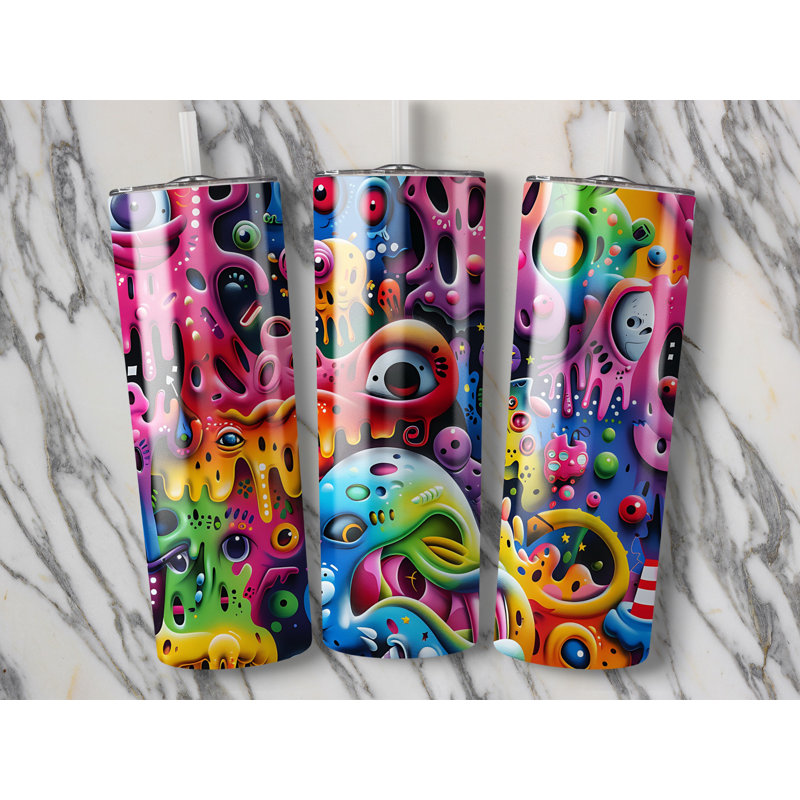 Choose Handmade Tumblers 591ml Vacuum Insulated Stainless Steel (18/8) Travel Tumbler with Straw